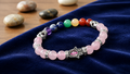 7 Chakra Rose Quartz Divine Harmony Hamsa Bracelet