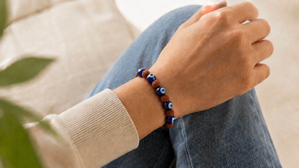Rudraksha Evil Eye Protection Bracelet