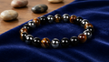 Triple Protection Bracelet: Hematite, Obsidian, Tiger Eye